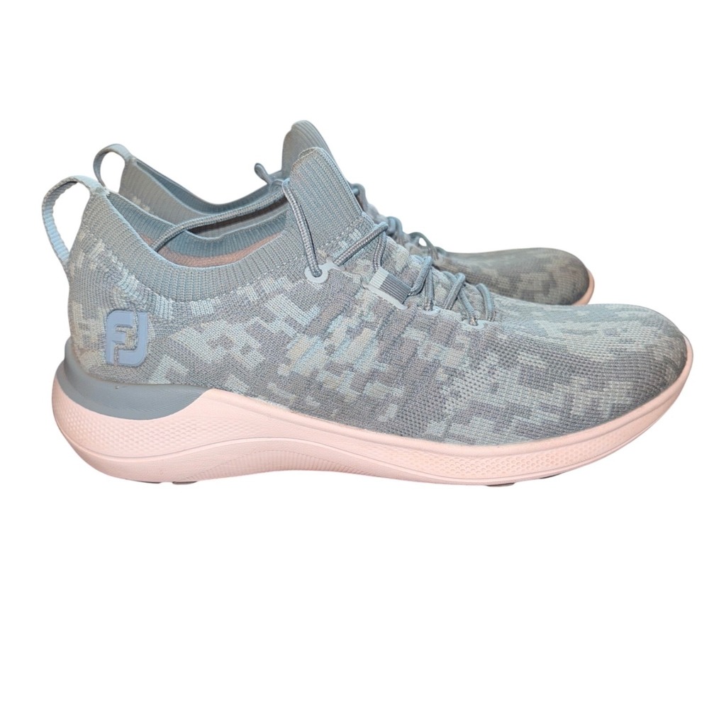FootJoy Flex XP Womens 7.5 Blue Camo Golf Shoes Preppy Golfcore Country Club